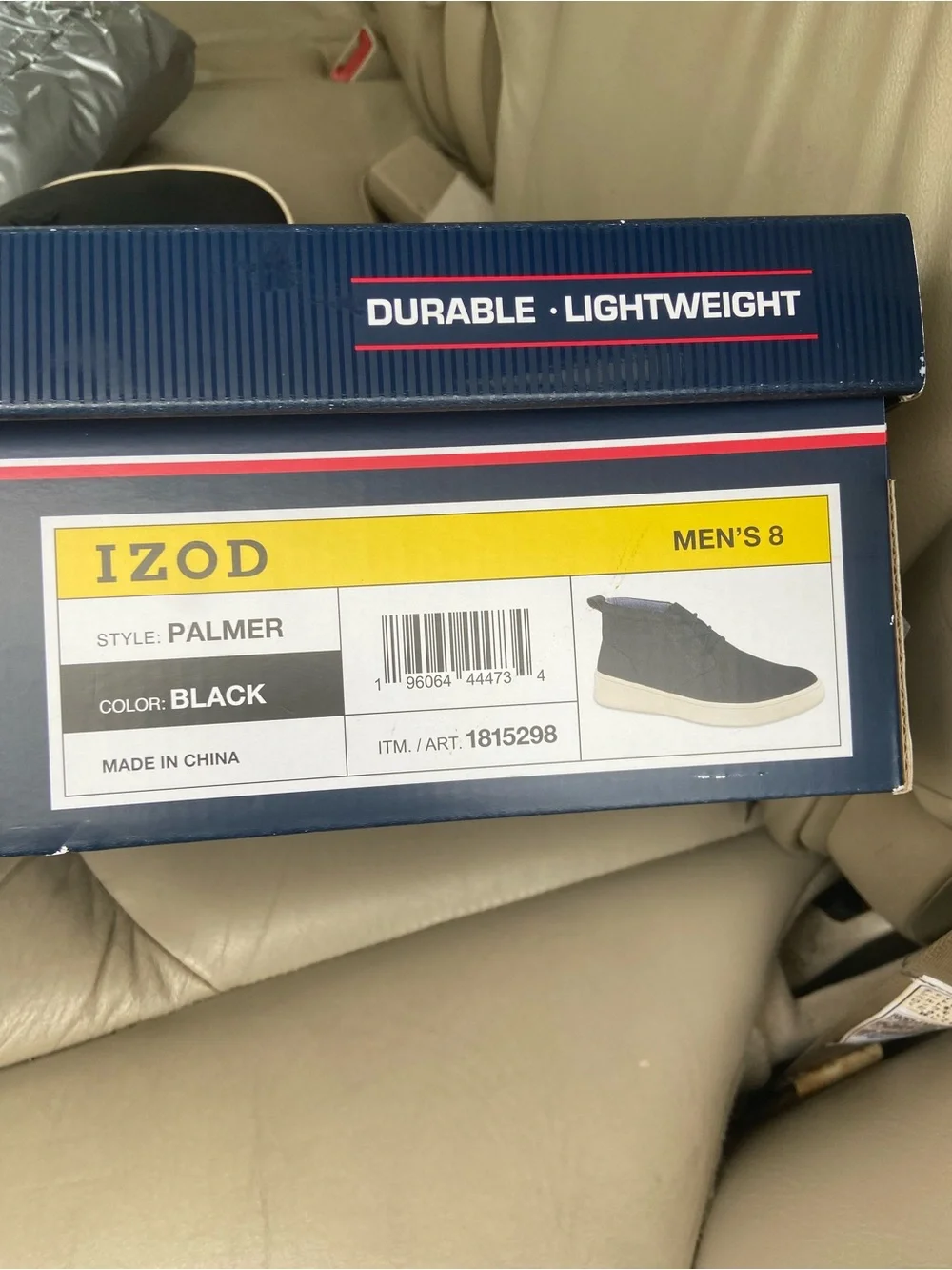 NIB IZOD Men's Palmer Black Chukka Boots With Memory Foam Size 8M New in box